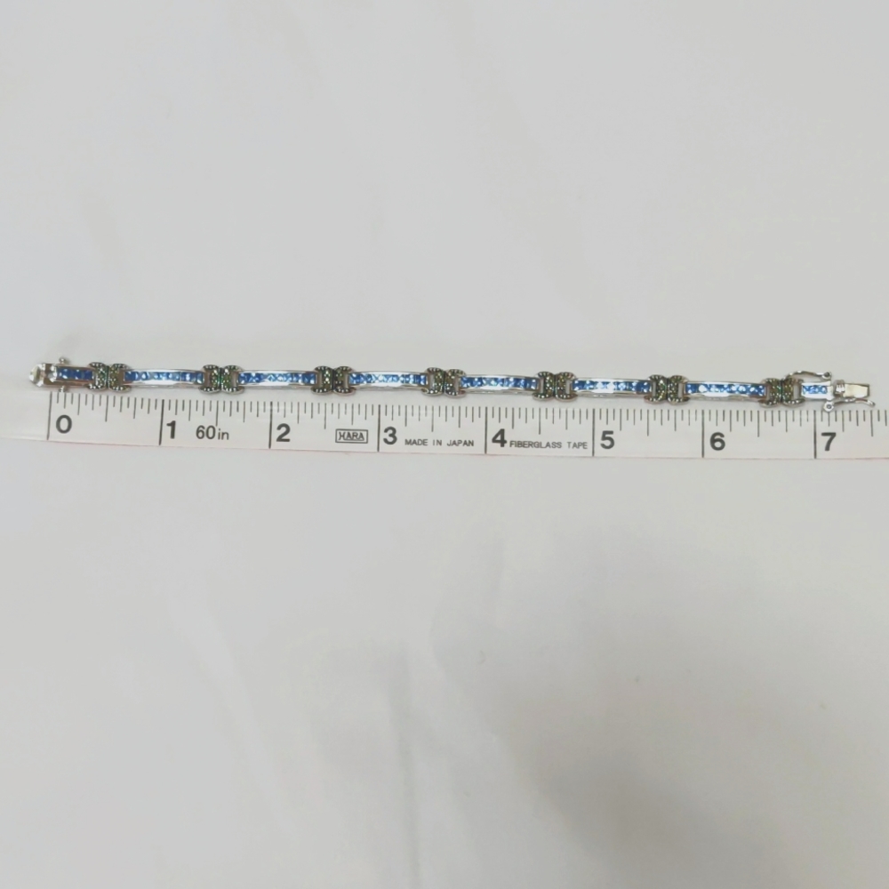 Blue Rhinestone Bracelet - Picture 7 of 9